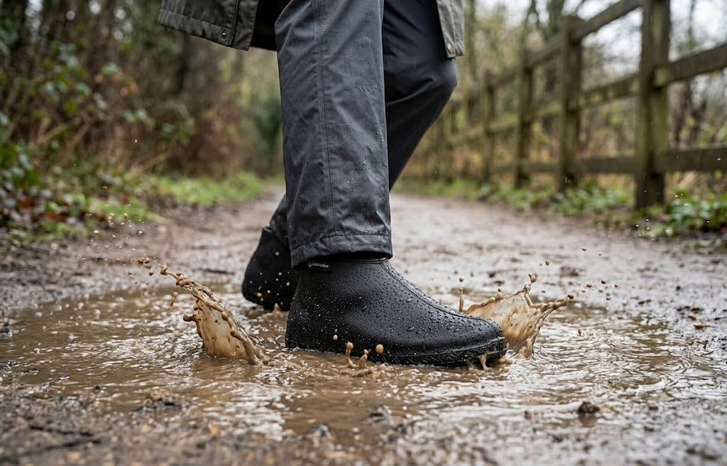 Gearnodes Waterproof Rain Shoe Cover for Men & Women | Anti-Slip Silicone Footwear Protector (Pack of 2)