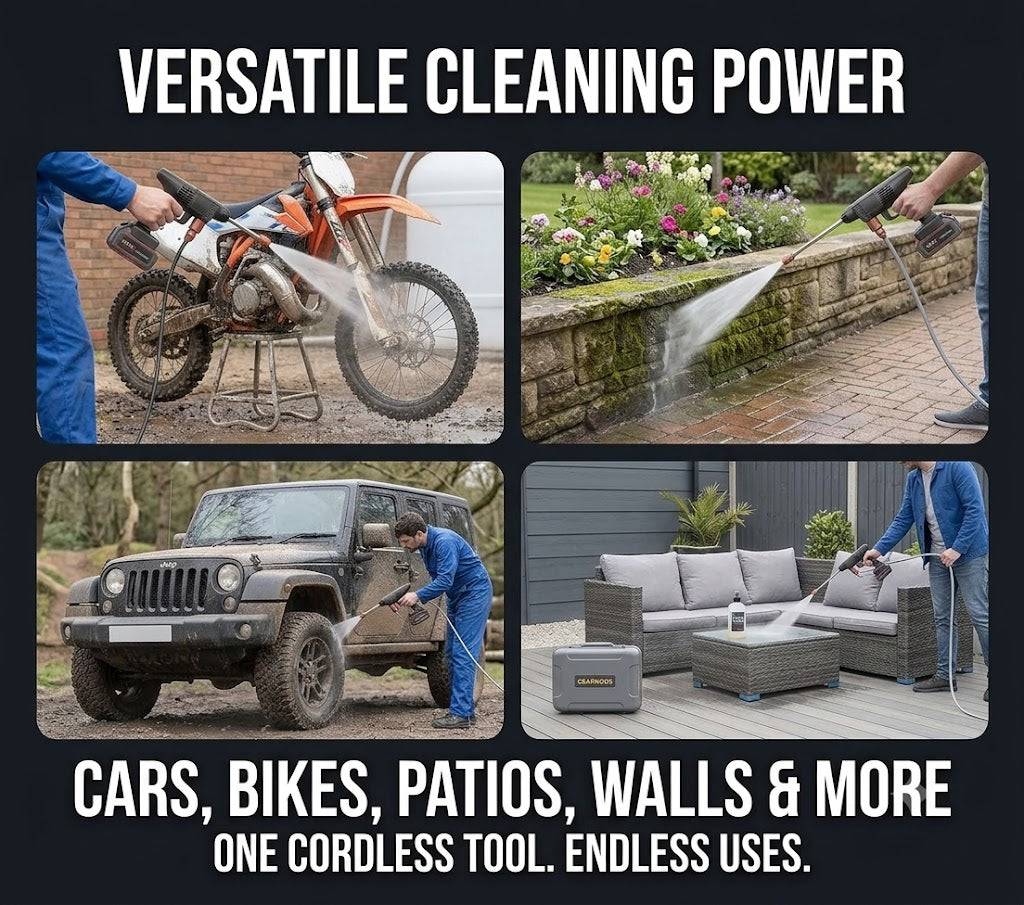 Gearnods 48VH Cordless High Pressure Washer Gun Kit – Portable Electric Car Wash Spray Washer with Dual Lithium Batteries & Storage Case  Option 2 (Short & Punchy):  Gearnods Portable Cordless Pressure Washer - 48VH Battery Powered Car Washing Kit