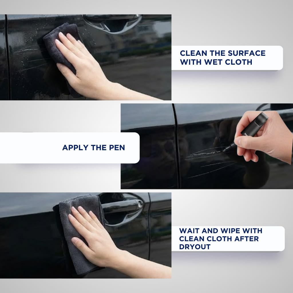 Gearnodes Car Scratch Remover Touch Up Paint Pen - Pack of 2, 2 in 1 Automotive Car Paint for Deep Scratches.