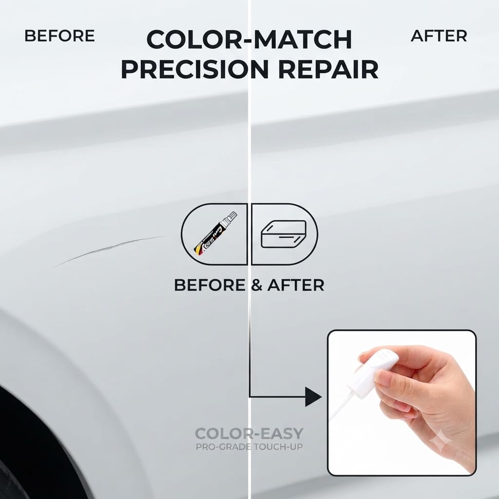 Gearnodes Car Scratch Remover Touch Up Paint Pen - Pack of 2, 2 in 1 Automotive Car Paint for Deep Scratches.